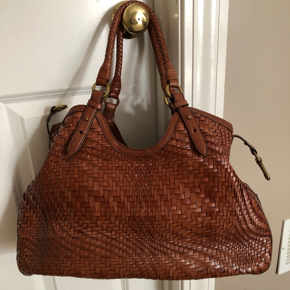 Cole Haan woven tote handbag